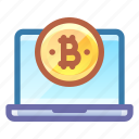 crypto, bitcoin, laptop, app
