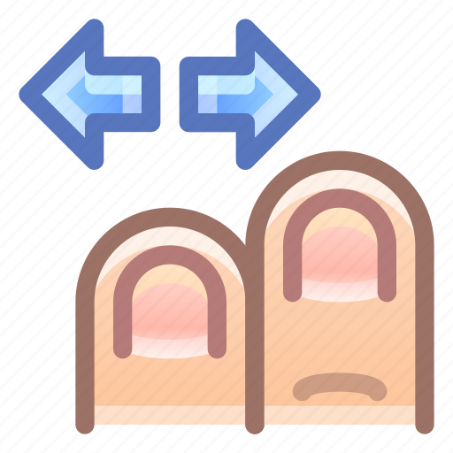 Touch, horizontal, scroll, two, fingers icon - Download on Iconfinder