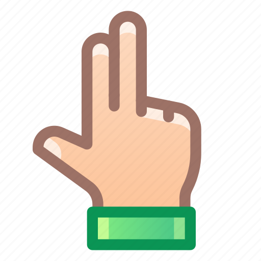 Hand, three, fingers, gesture icon - Download on Iconfinder
