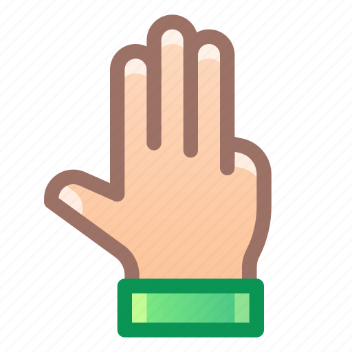 Hand, four, fingers, gesture icon - Download on Iconfinder