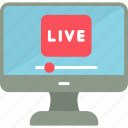 live, conference, online, screencast, web, icon