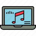music, laptop, audio, ui, icon