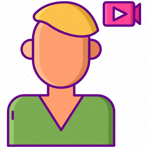 Male, man, video, vlogger, vlogging icon - Download on Iconfinder