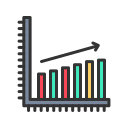 upward trend in graph, chart, growth, analytics, business, finance, data, economy