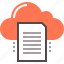 cloud, document, file, internet, web 