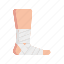 ankle, injury, bandage, healthcare, medicine