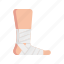 ankle, injury, bandage, healthcare, medicine 