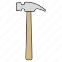claw hammer, hammer, repair tool, building, construction, repair, tool
