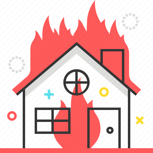 Burn, disaster, fire, house, insurance, protection, station icon - Download on Iconfinder