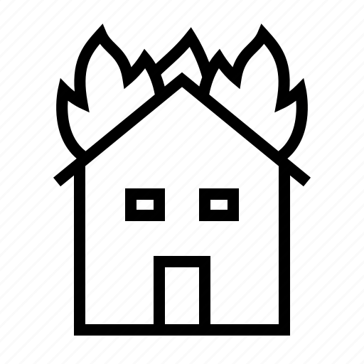 Burn, burning house, fire, home, house icon - Download on Iconfinder