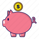 bank, business, cartoon, investment, money, object, pig