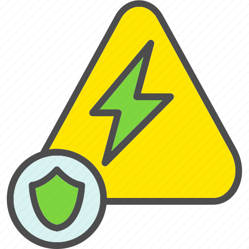 Problem, electric, accident, protect, shield icon - Download on Iconfinder