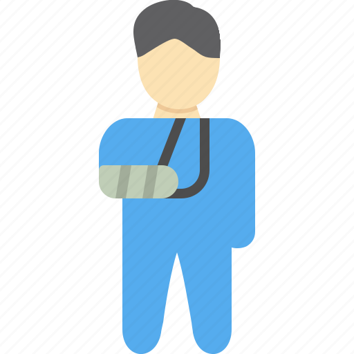 Injury, sling, arm, hand, broken, injured, wounded icon - Download on Iconfinder