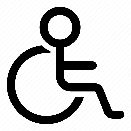 Wheel chair, disabled, disability, male icon - Download on Iconfinder