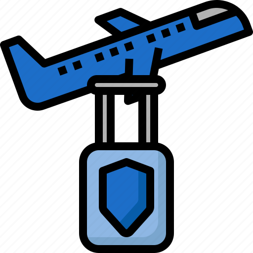 Baggage, flight, insurance, luggage, plane, protection, travel icon - Download on Iconfinder