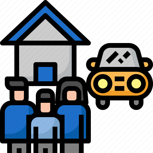 Car, family, home, house, insurance, people, protection icon - Download on Iconfinder