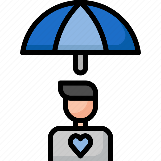 Care, health, insurance, man, people, protection, umbella icon - Download on Iconfinder