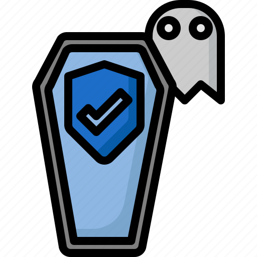 Coffin, die, ghost, halloween, insurance, life, protection icon - Download on Iconfinder