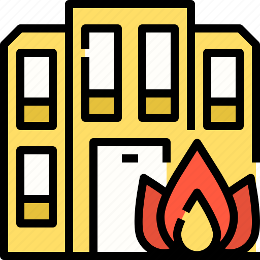 Building, burning, fire, insurance, security icon - Download on Iconfinder
