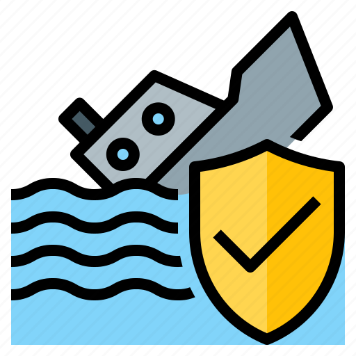 Coverage, insurance, protect, protection, ship, sinking, transport icon - Download on Iconfinder