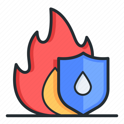 Fire, insurance, protection, shield icon - Download on Iconfinder