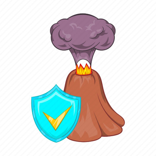 Cartoon, danger, disaster, insurance, natural, nature, volcano icon - Download on Iconfinder