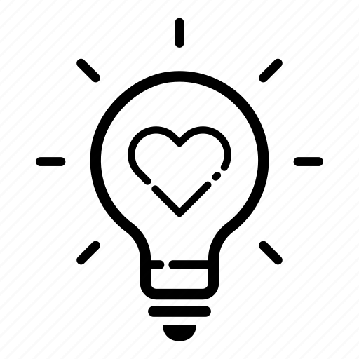 Bulb, energy, heart, light, lightbulb, love idea, valentine icon - Download on Iconfinder