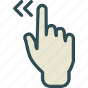 arrow, gesture, hand, left, repeat 