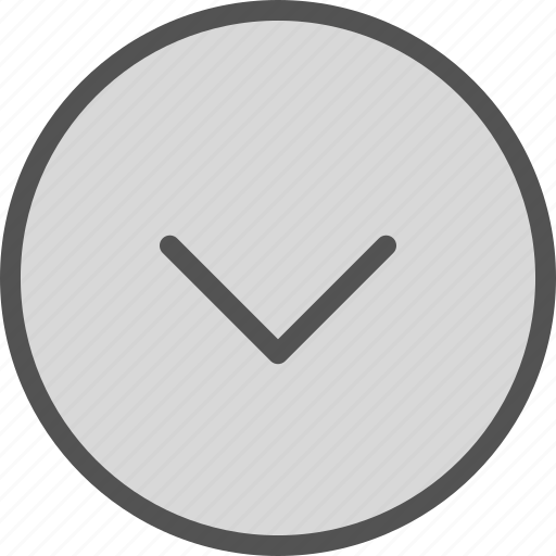 Arrow, arrowdown, circle, direction, round icon - Download on Iconfinder