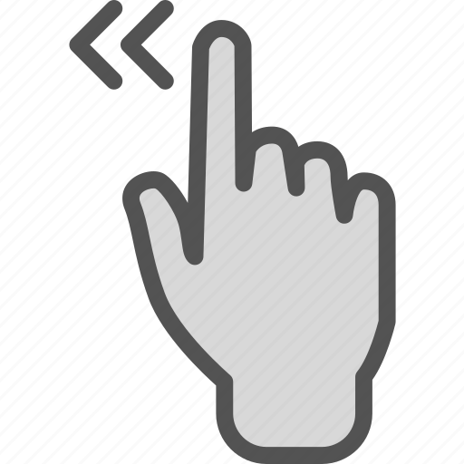 Arrow, gesture, hand, left, repeat icon - Download on Iconfinder