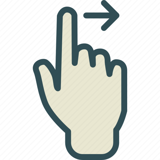 Arrow, forward, gesture, hand, play, swipe icon - Download on Iconfinder