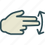 gesture, hand, interaction, touchsswipe, twofinger 