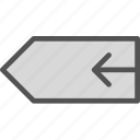 arrow, directionleft, tag
