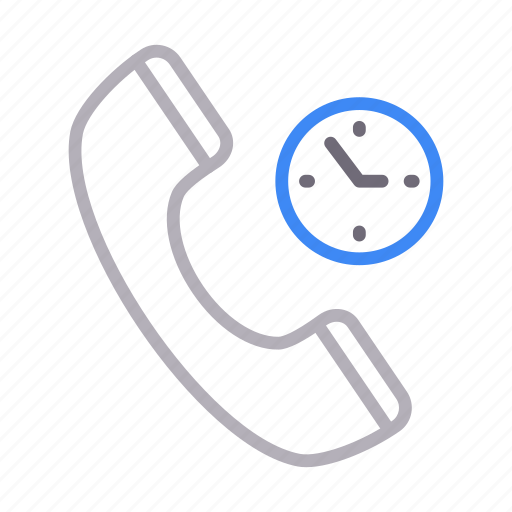Call, duration, phone, receiver, time icon - Download on Iconfinder