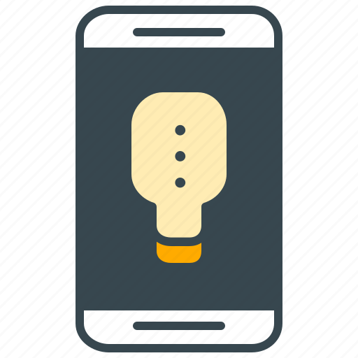 App, developer, interface, lightbulb, mobile, phone icon - Download on Iconfinder