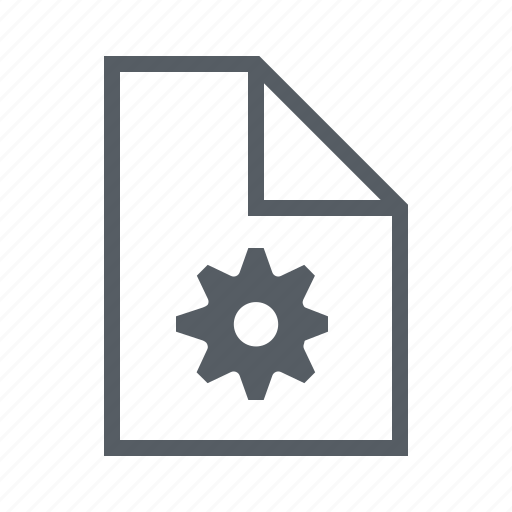 Cog, document, file, gear, interface, settings icon - Download on Iconfinder
