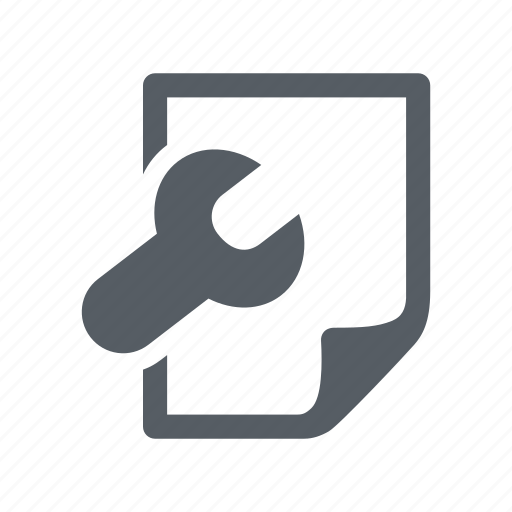 Document, edit, file, settings, wrench icon - Download on Iconfinder