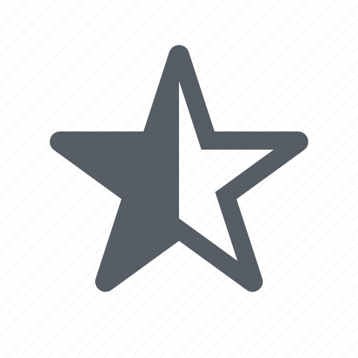 Half, ranking, rating, review, star icon - Download on Iconfinder