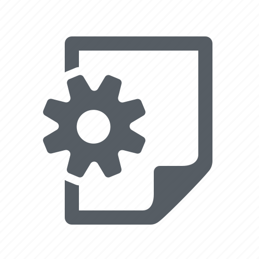 Cog, document, file, gear, settings icon - Download on Iconfinder