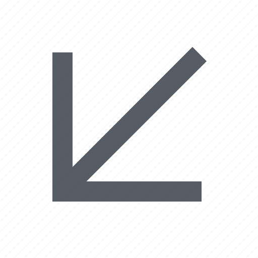 Arrow, down, interface, left icon - Download on Iconfinder