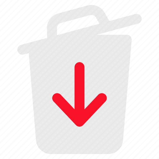 Trash, download, menu, navigation, down icon - Download on Iconfinder