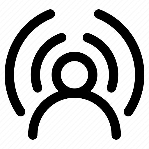 Human, wifi, influencer, signal, connectivity icon - Download on Iconfinder