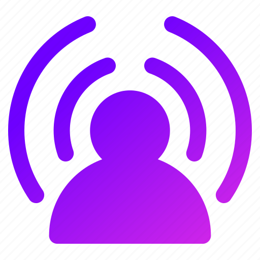 Human, wifi, influencer, signal, connectivity icon - Download on Iconfinder