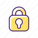 locked information, sensitive data, block, password