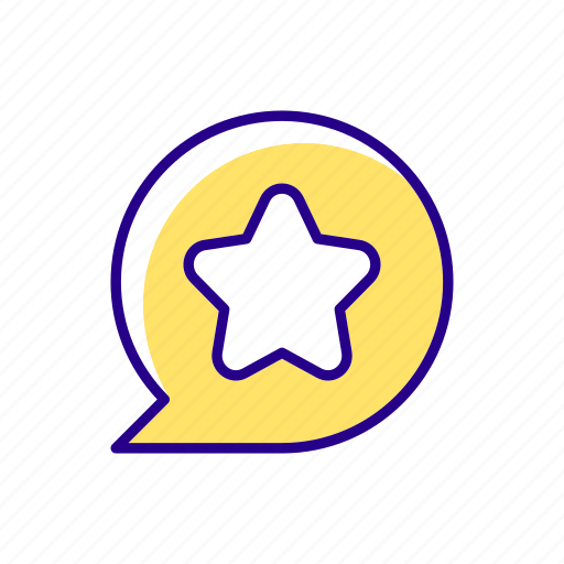 Chat message, star, rating, communication icon - Download on Iconfinder