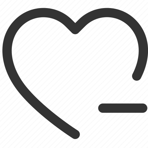 Heart, minus, less, remove, unlike, shadies icon - Download on Iconfinder