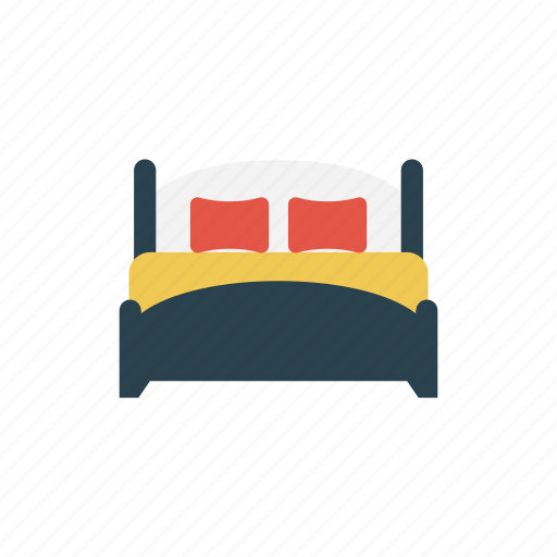 Bed, furniture, interior, pillow, sleep icon - Download on Iconfinder