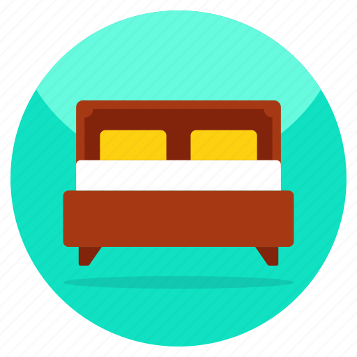 Bed, bedroom, boudoir, furniture, bedstead icon - Download on Iconfinder