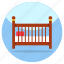 baby crib, baby cot, baby cradle, baby bed, furniture 