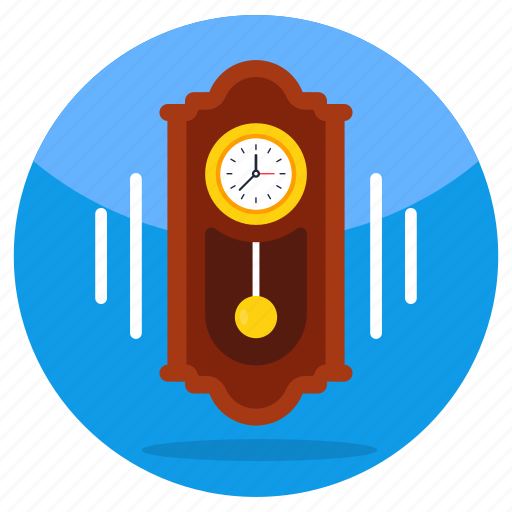 Pendulum clock, timepiece, timekeeping device, timer, chronometer icon - Download on Iconfinder